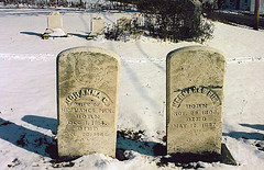 Graves of Hermanus Piek and Johanna Catharina Bekerink in Clymer Hill Cemetery, Clymer, NY.