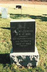 Grave of Jan Hendrik Wilterdink and Catharina de Zoute.