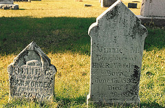 Graves of Willie (?) and Minnie Woordes.