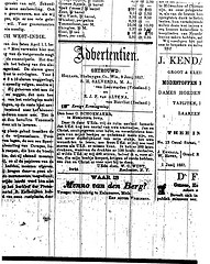 Letter to C. Schoemaker in the paper for a business deal exchanging Christian literature (Nieuwsbode)
