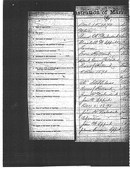 Marriage record of Berend H. Wieberdink and Elizabeth Willemina Eppink.